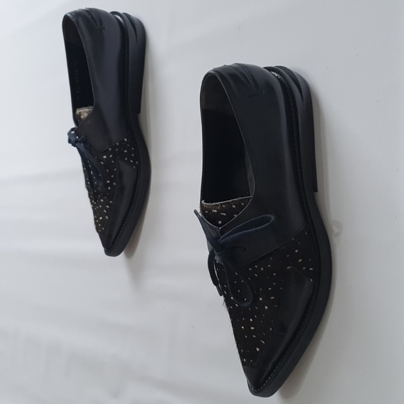 Robert Clergerie Pony Hair Oxford Loafers - Picture 9 of 12